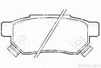 Zadnje zavorne obloge S70-1140 - Honda Civic 95-01