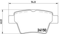 Zadnje zavorne obloge S70-1343 - Citroen C4 04-11