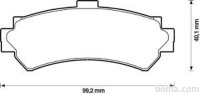 Zadnje zavorne obloge S70-1367 - Nissan Almera 95-00