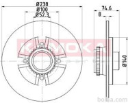 Zadnji zavorni diski 1031139 - Renault Clio 99-