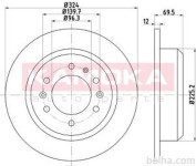 Zadnji zavorni diski 103194 - Kia Carnival III 06-