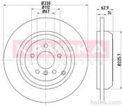 Zadnji zavorni diski 103200 - Mercedes-Benz Razred M W164 05-11