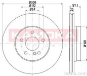 Zadnji zavorni diski 103218 - Mercedes-Benz razred C W204 07-