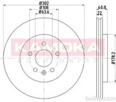 Zadnji zavorni diski 103236 - Volvo S60 10-