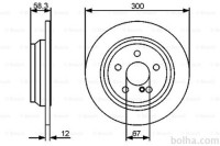 Zadnji zavorni diski BS0986479414 - Mercedes-Benz Razred S 05-13