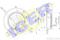 Zadnji zavorni diski IEBD2071 - Nissan Leaf 10-