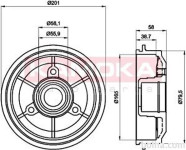 Zavorni boben 104003 - Citroen Ax 86-97