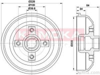 Zavorni boben 104005 - Opel Corsa A, B 82-00