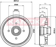 Zavorni boben 104008 - Volkswagen Golf I, II 74-93