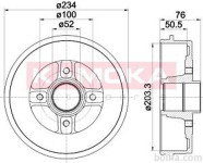 Zavorni boben 104014 - Nissan Micra 03-10