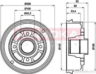 Zavorni boben 104025 - Renault Clio II 98-05