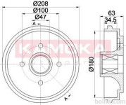 Zavorni boben 104046 - Opel Agila 00-07