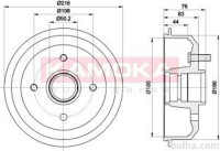 Zavorni boben 104063 - Ford Fiesta 89-02