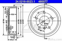 Zavorni boben 24.0218-0023.1 - Mercedes-Benz Razred A 97-04