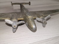 28x20cm Vintage kovinski avion, staro letalo,aluminij,