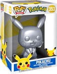 Funko Pop Games Pokemon 10 Pikachu Silver Metallic - novo