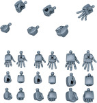 Gundam Build Custom Jigen Build Knuckles Round HGBC 1144 plastični mod