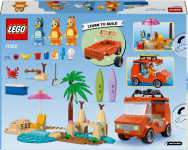 LEGO Bluey Blueyjeva plaža in družinski izlet z avtom številka 11202 -