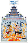 One Piece Marineford akrilna diorama 16cm - novo