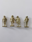 Stara Kinder figurica kovinska - serija vojak mušketir 4 kom