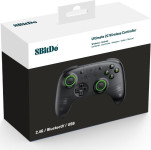 8BitDo Ultimate 2C brezžični igralni plošček črne barve za PC & mobiln