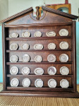 Angleški starinski srebrni miniaturni krožniki - Franklin Mint 1981