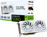 ASUS Dual GeForce RTX 5060 OC Edition 8GB GDDR7 grafična kartica bele
