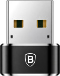 Baseus adapter USB-A v USB-C črne barve - novo
