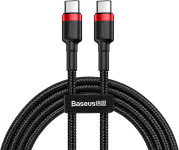 Baseus Cafule Flash pleten USB-C v USB-C kabel 60W rdeče-črne barve do