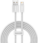 Baseus Dynamic Series pleten USB-A v Lightning kabel 2.4A bele barve d