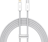 Baseus Dynamic Series pleten USB-C v Lightning kabel 20W bele barve do
