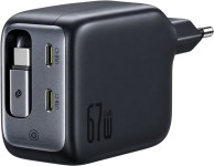 Baseus EnerCore CJ11 GaN stenski polnilec z vgrajenim USB-C kablom in