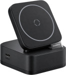 Baseus MagPro 3v1 magnetni brezžični polnilec 25W črne barve za mobiln