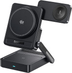 Baseus PicoGo AF21 prenosni 3v1 magnetni brezžični polnilec Qi2.2 35W