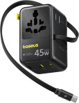 Baseus PicoGo AG11 univerzalni potovalni polnilec 6v1 z vgrajenim USB-