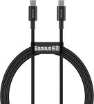 Baseus Superior USB-C v USB-C kabel 100W črne barve dolžine 2m CATYS-C
