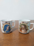 Dva kozarca z motivom Jesus in marija