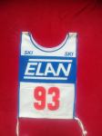 Elan, vintage štartna številka, alpsko smučanje, Jugoslavija