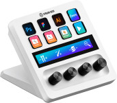 Elgato Stream Deck Plus avdio mešalna miza in kontroler bele barve - n
