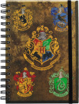 Harry Potter Hogwarts Crest & Four Houses A5 beležka Pyramid - novo