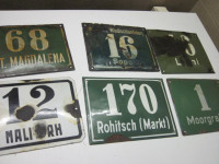 hišne številke ww2, emajlirane table