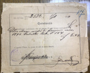 Izola-Delise Maria-potrdilo o prijemu iz leta 1894 s koverto