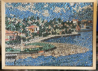 Izola-svetilnik-plaža,mozaik iz školjk 40x30 cca