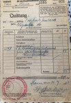 Kamnik-potrdilo iz. Leta 1941,odlično ohranjen dokument