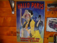 Kovinska tabla Hallo Paris