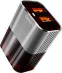 LDNIO A2206 stenski polnilec z 2 USB vhodoma in priloženim USB-C kablo