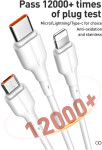 LDNIO LS841 USB v Lightning kabel bele barve dolžine 1 m - novo