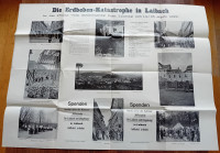 Ljubljanski potres 1895 - plakat. (Ljubljana - Laibach)