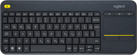Logitech K400 Plus črna brezžična tipkovnica s sledilno ploščico s slo