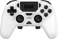 Loot brezžični igralni plošček bele barve za PC & PS4 & Switch & mobil